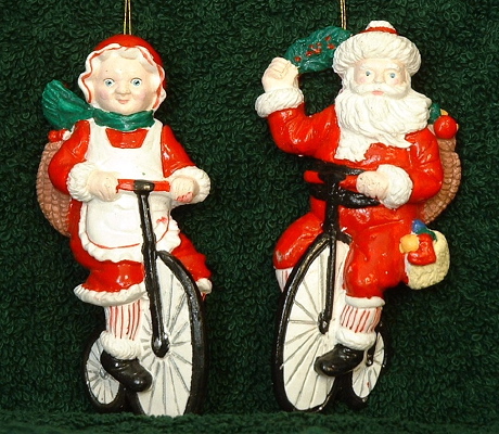 Mrs & Mr Santa on High Wheels